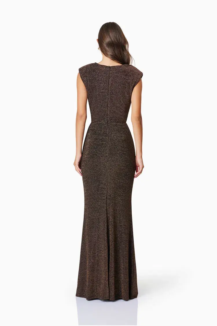 Elliatt The Nalani Maxi Dress Black/Gold Size 16 - Image 4