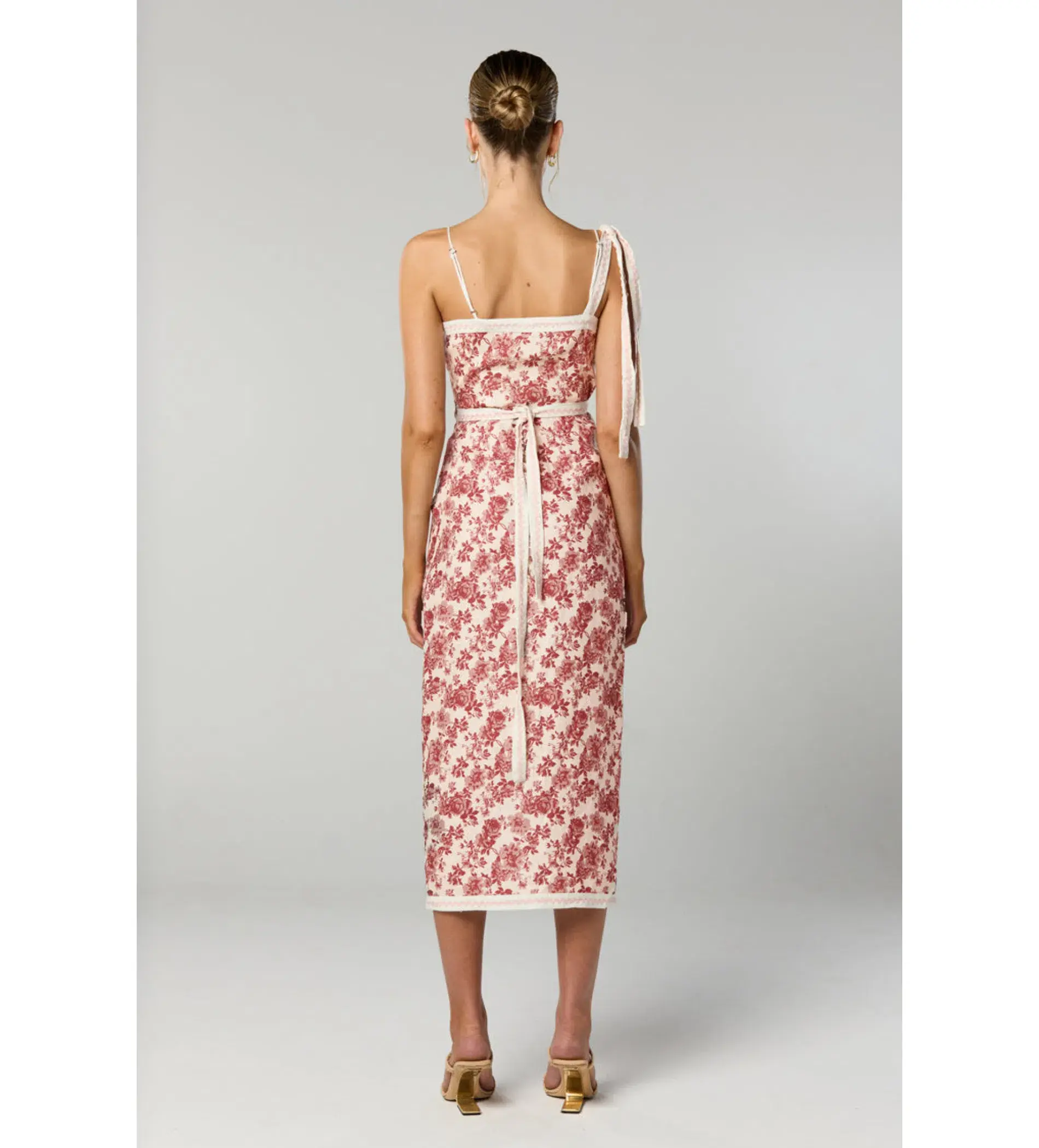 Winona  Cherri Asymmetrical Midi Dress Floral Size 14 - Image 2