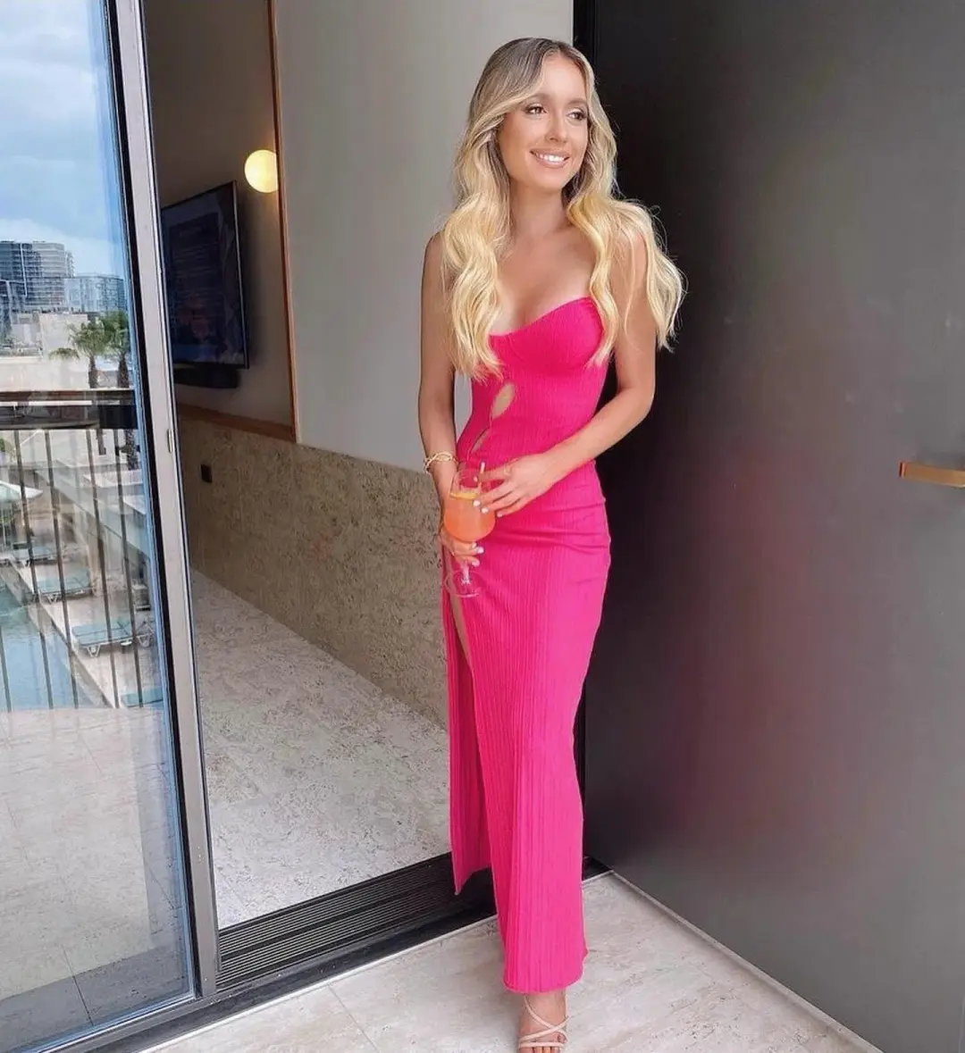 Arcina Ori Darci Maxi Pink Dress Pink Size 6 for rent on The Volte - main image