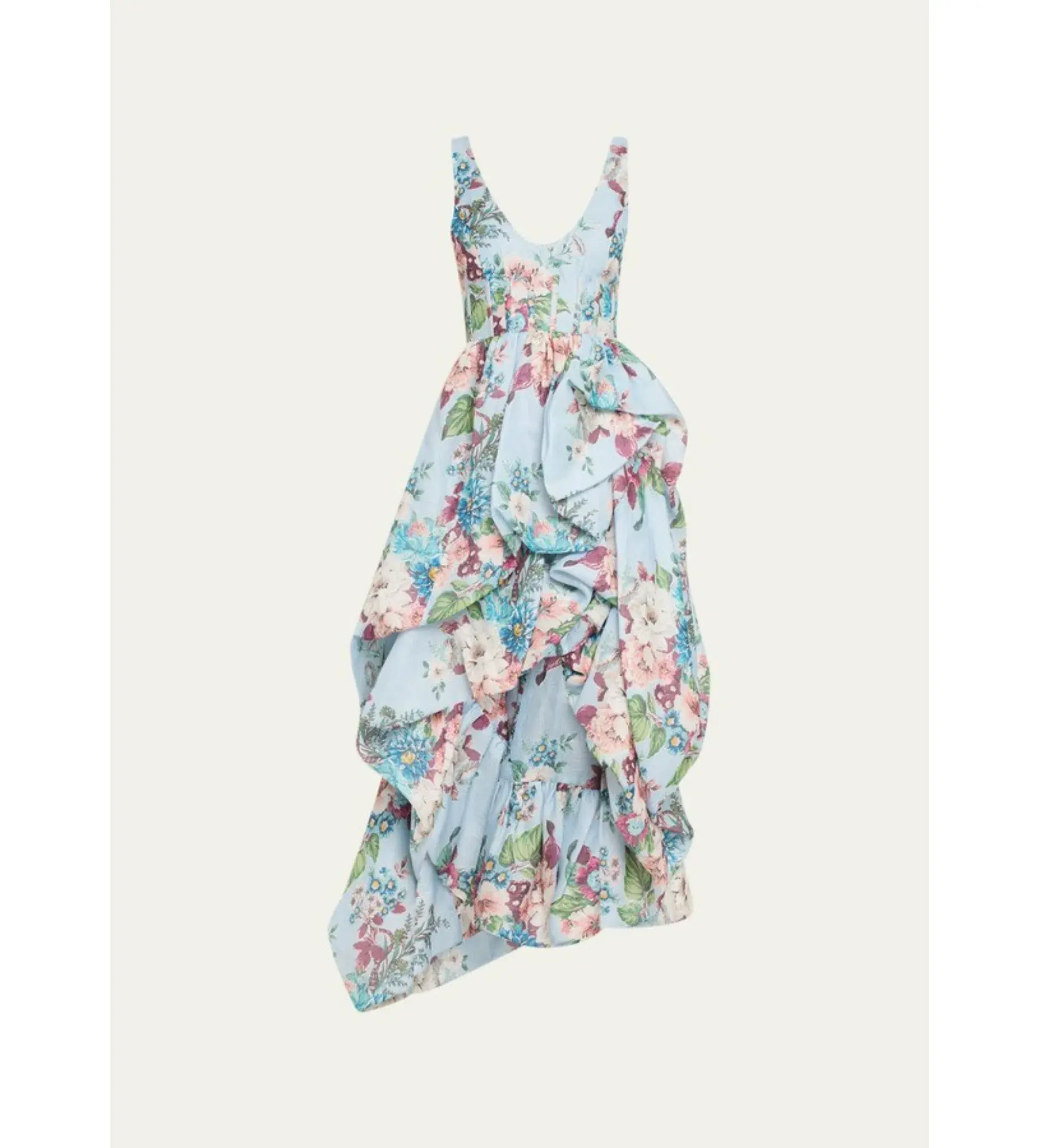Zimmermann Matchmaker Draped Midi Dress Floral Size 3/AU 14 - Image 5