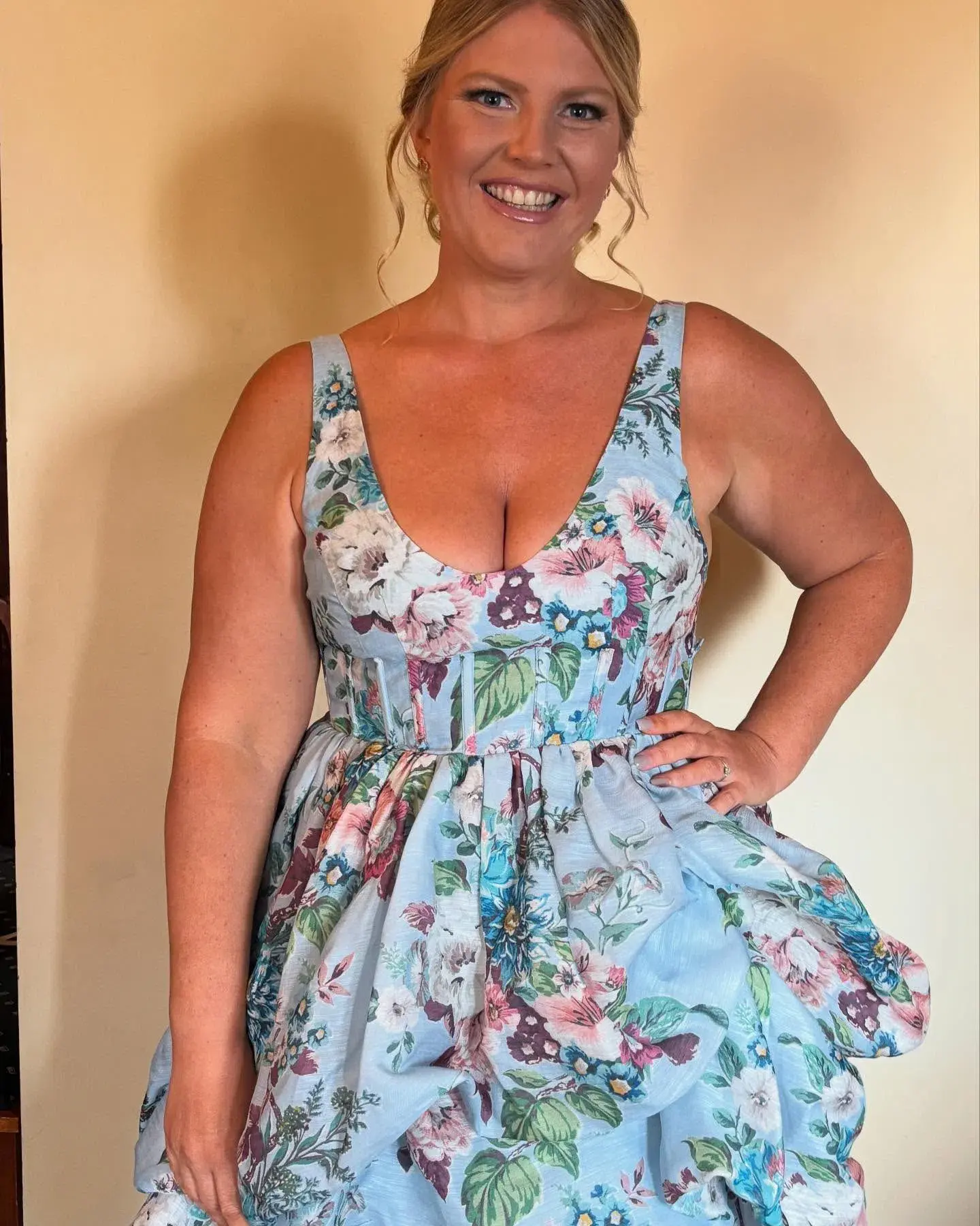 Zimmermann Matchmaker Draped Midi Dress Floral Size 3/AU 14 - Image 1