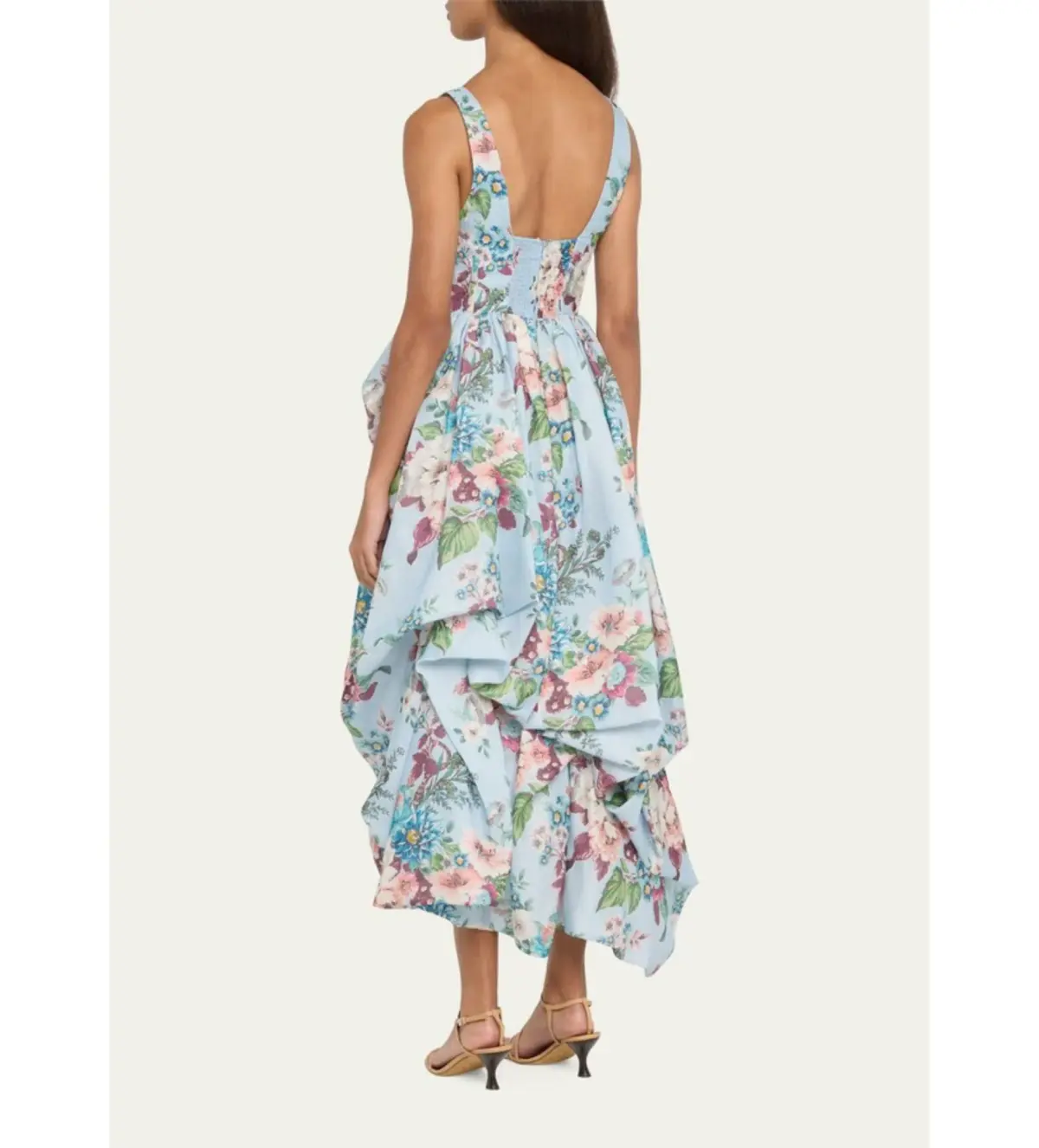 Zimmermann Matchmaker Draped Midi Dress Floral Size 3/AU 14 - Image 4
