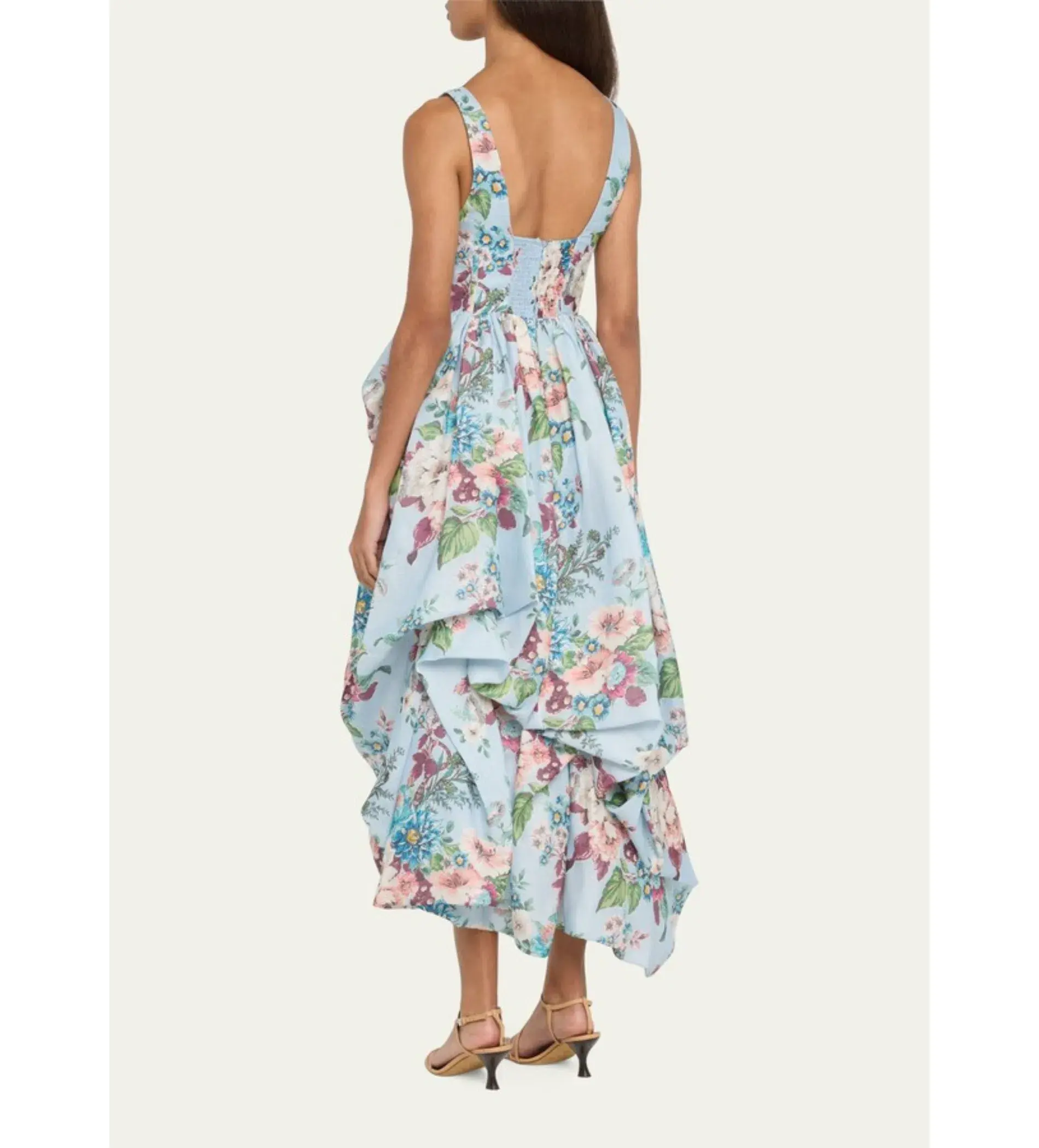 Zimmermann Matchmaker Draped Midi Dress Floral Size 3/AU 14 - Image 4