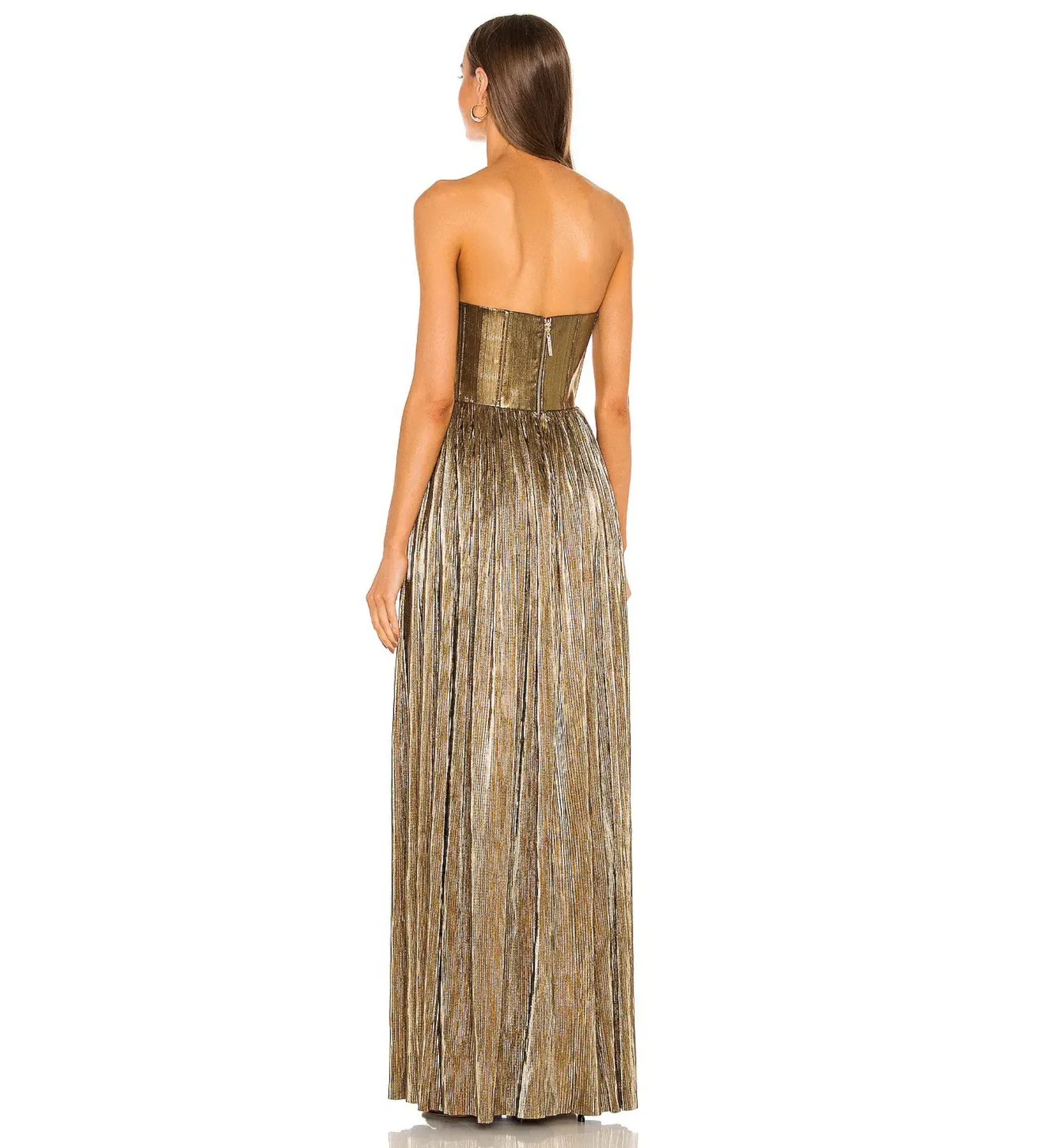 Bronx and Banco Strapless Gown Gold Size 8  - Image 2