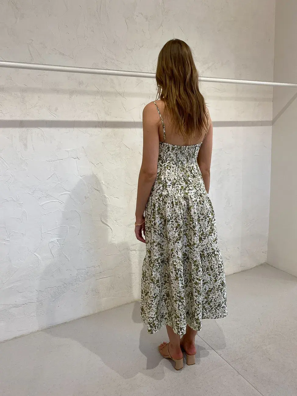 SHONA JOY SUZETTE TIERED MIDI LINEN DRESS  - Image 2