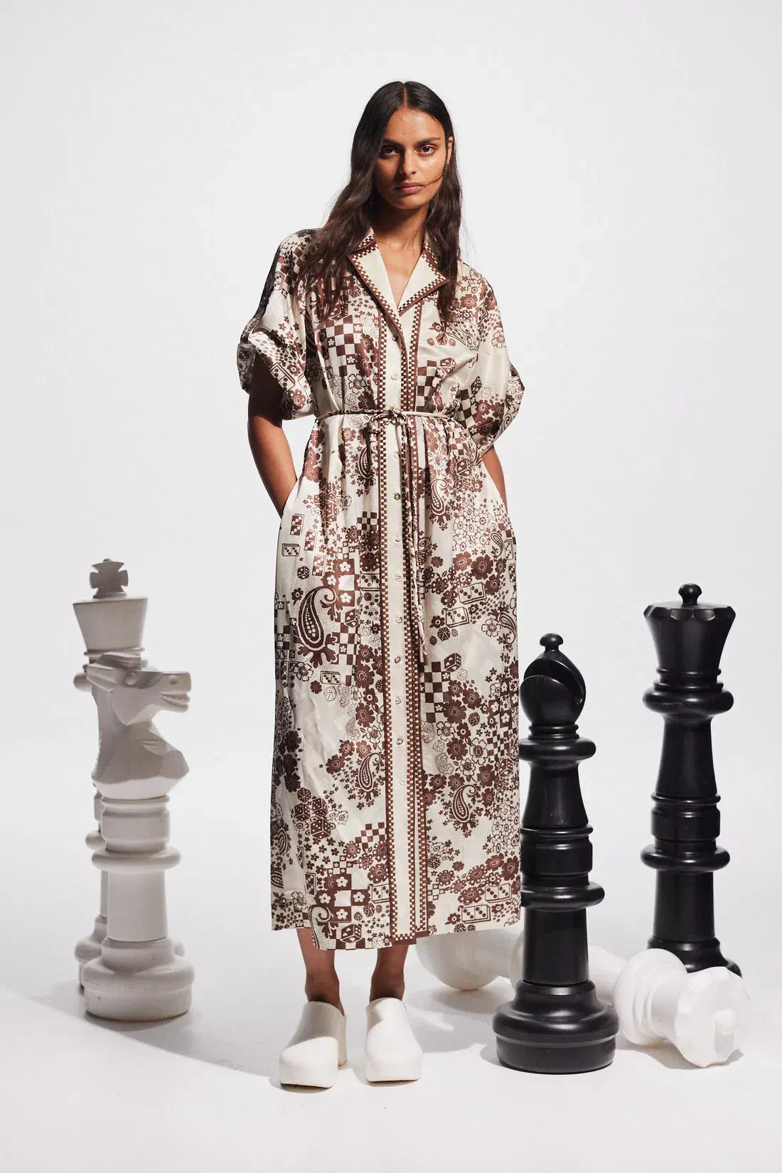 Alemais Vinnie Shirt Dress Print Size AU 14 - Image 1
