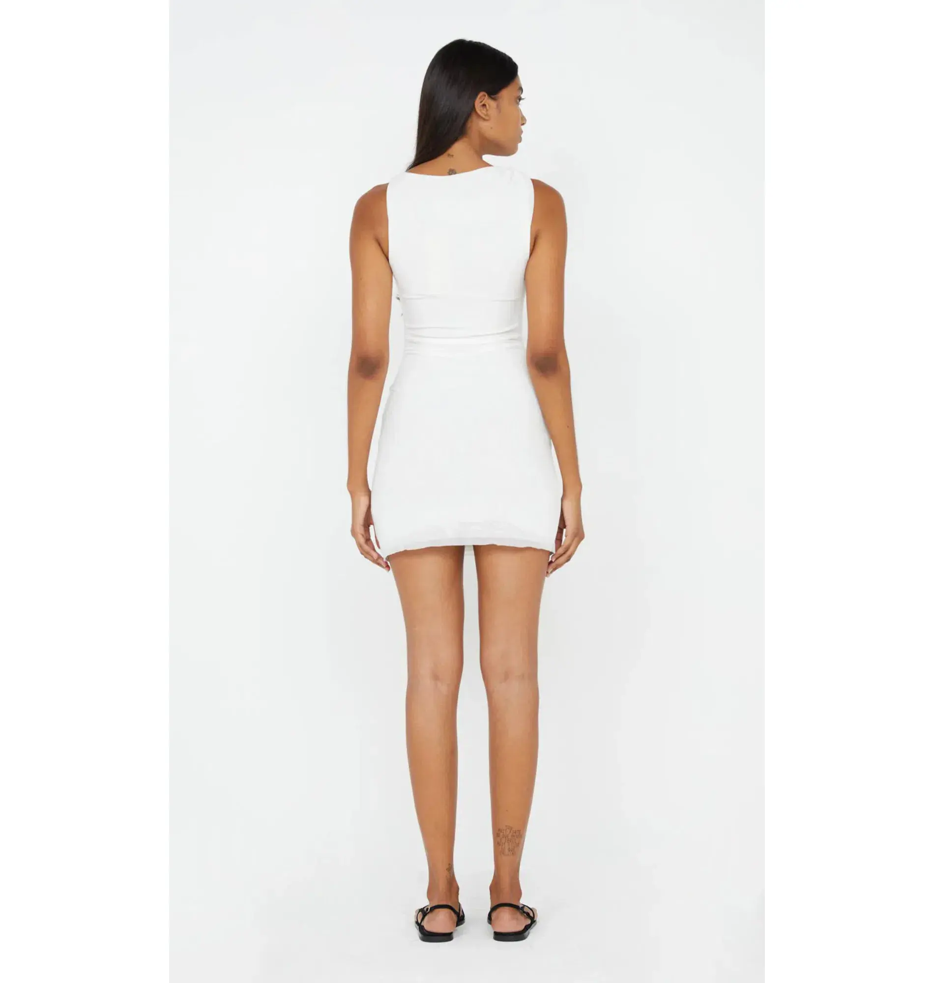 Bec & Bridge Sania Asym Mini Dress in White Size AU 6 - Image 3