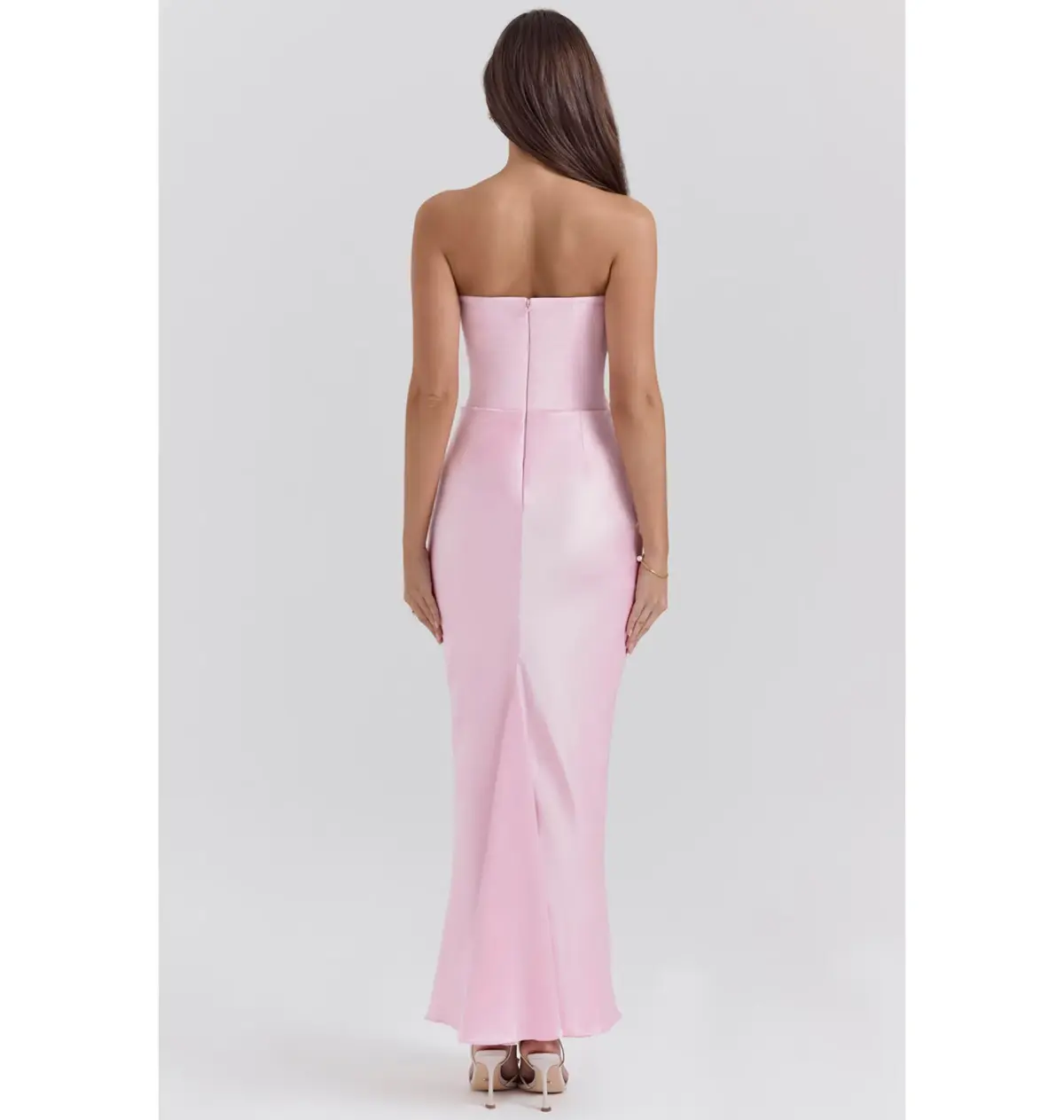 House of CB Persephone Strapless Corset Maxi Dress in Rose Shadow Size Small / AU 8 - Image 3