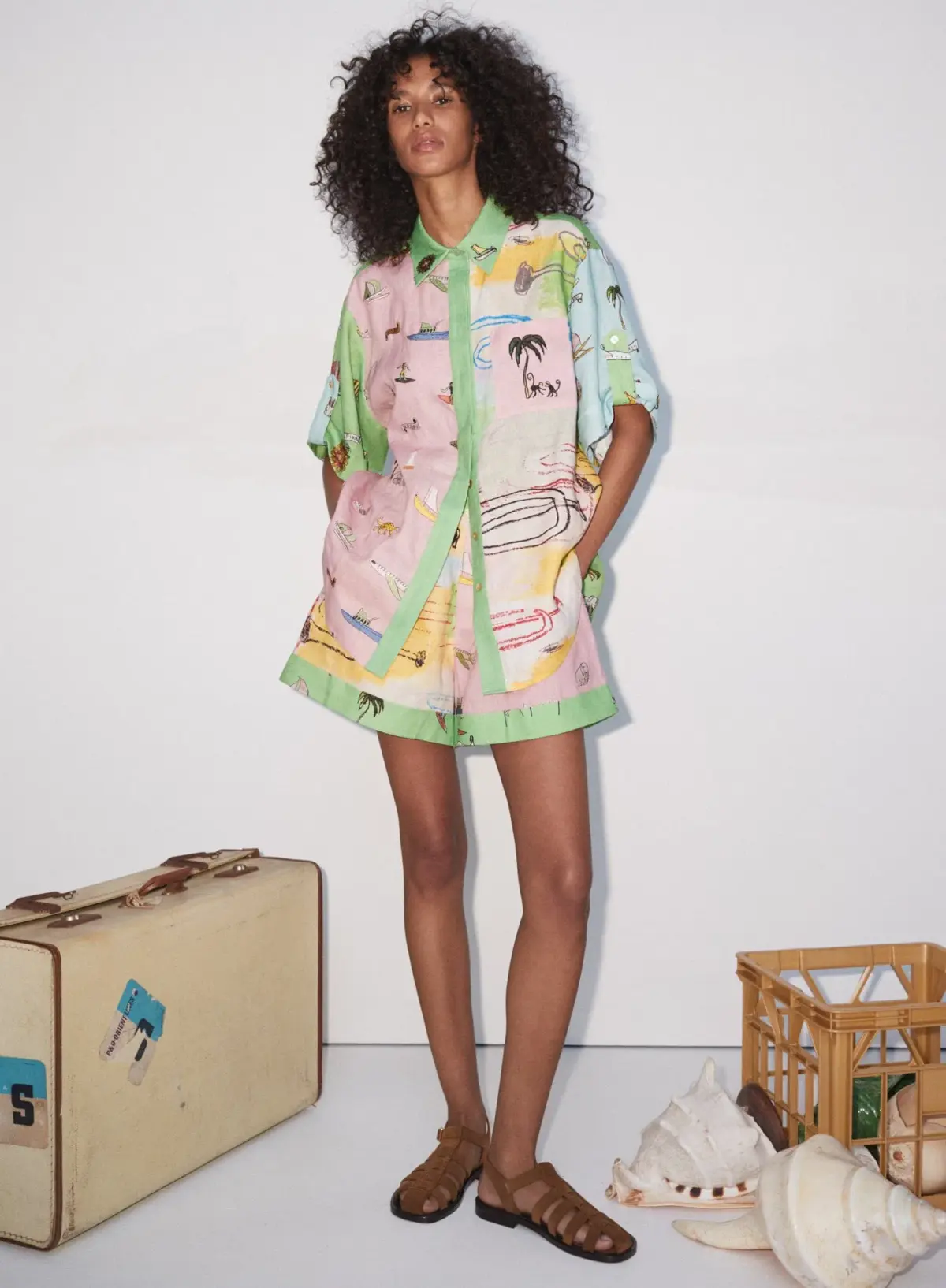 Alemais Jet Shirt Size Au 6 and Shorts Size Au 8 Set Multi   - Image 1