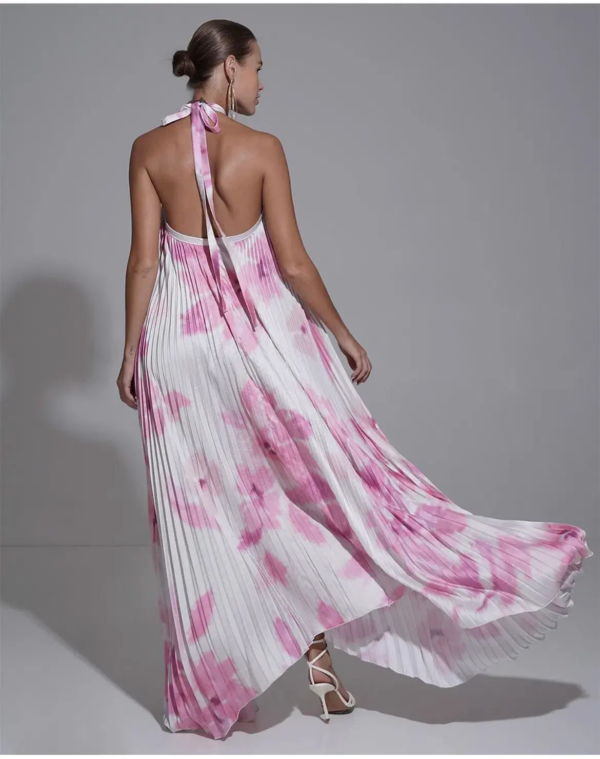 L'Idee Deesse Gown Jardin Pink Floral Print Size 12 - Image 2