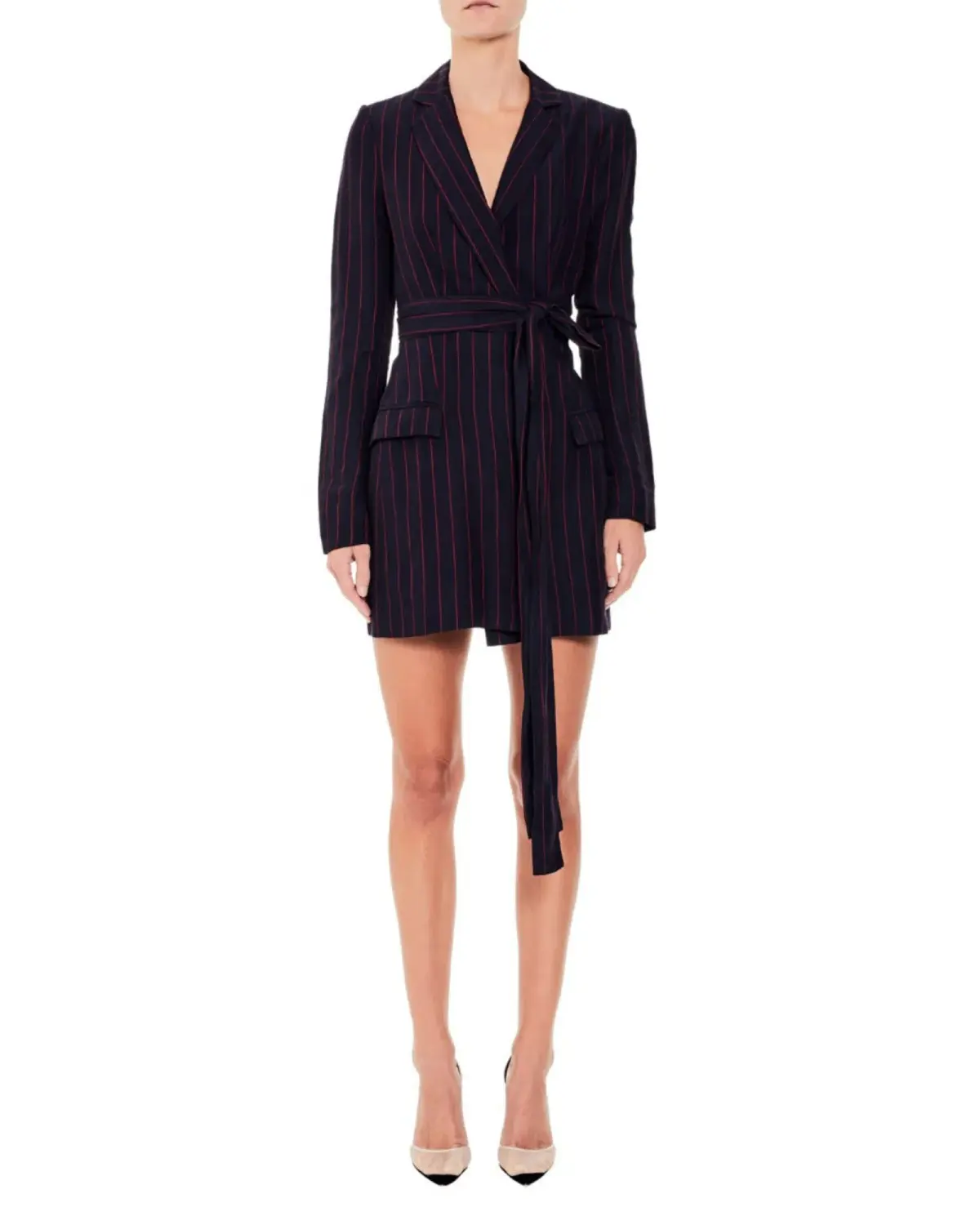 Bec & Bridge Mia Wrap Blazer Dress Blue Size AU 6  - Image 1