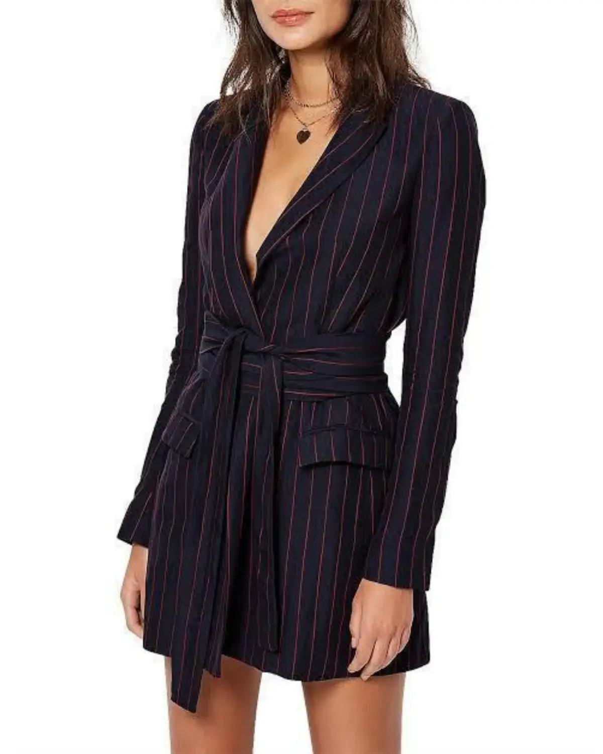Bec & Bridge Mia Wrap Blazer Dress Blue Size AU 6  - Image 3