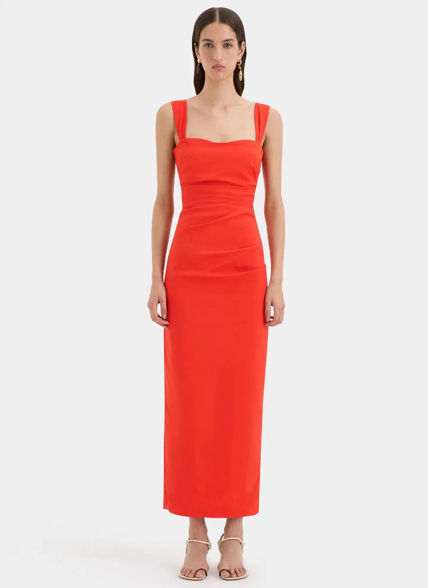 Sir The Label Dahlia Balconette Gown Tangerine Size 10 - Image 1