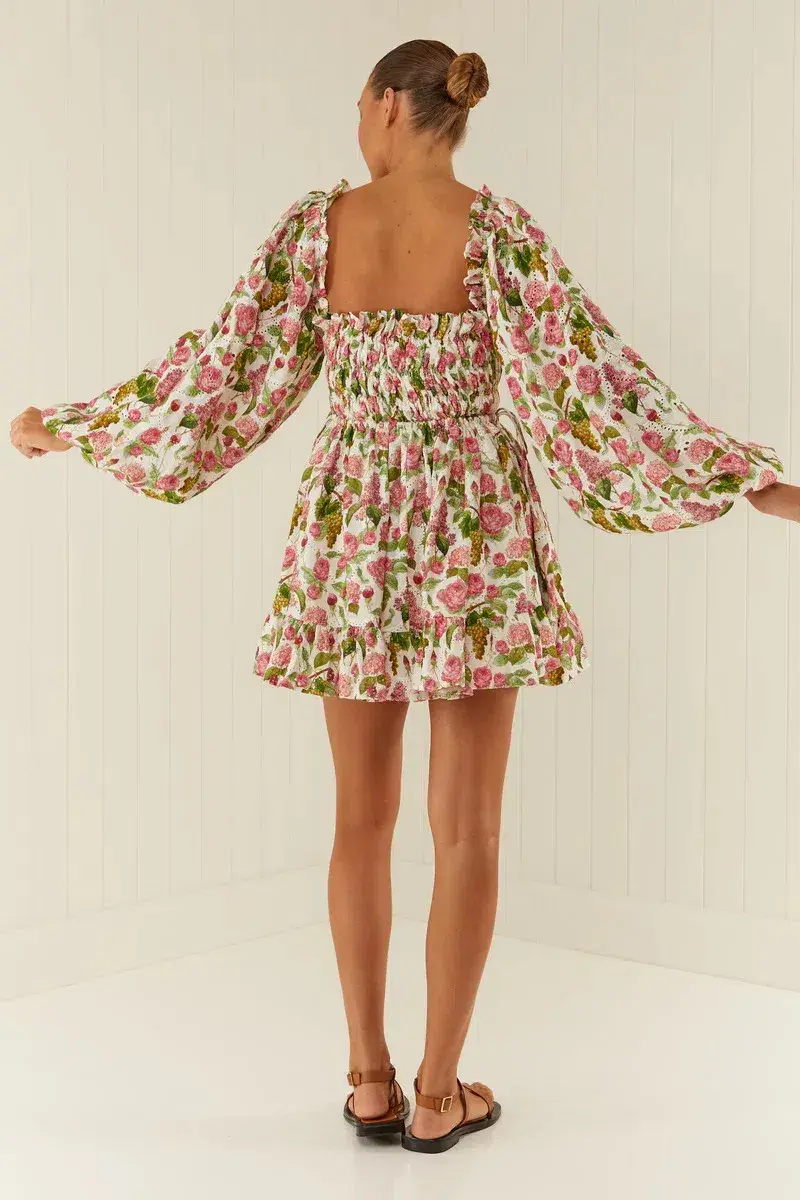 Palm Noosa Milky Way MIni Dress in Pink Blooms Size 12 for rent on The Volte - main image
