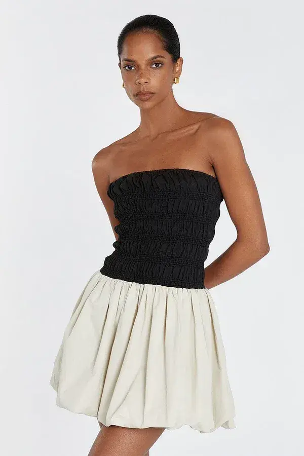 DISSH Stevie Mini Dress Black/Stone Size XS / AU 6 - Image 2