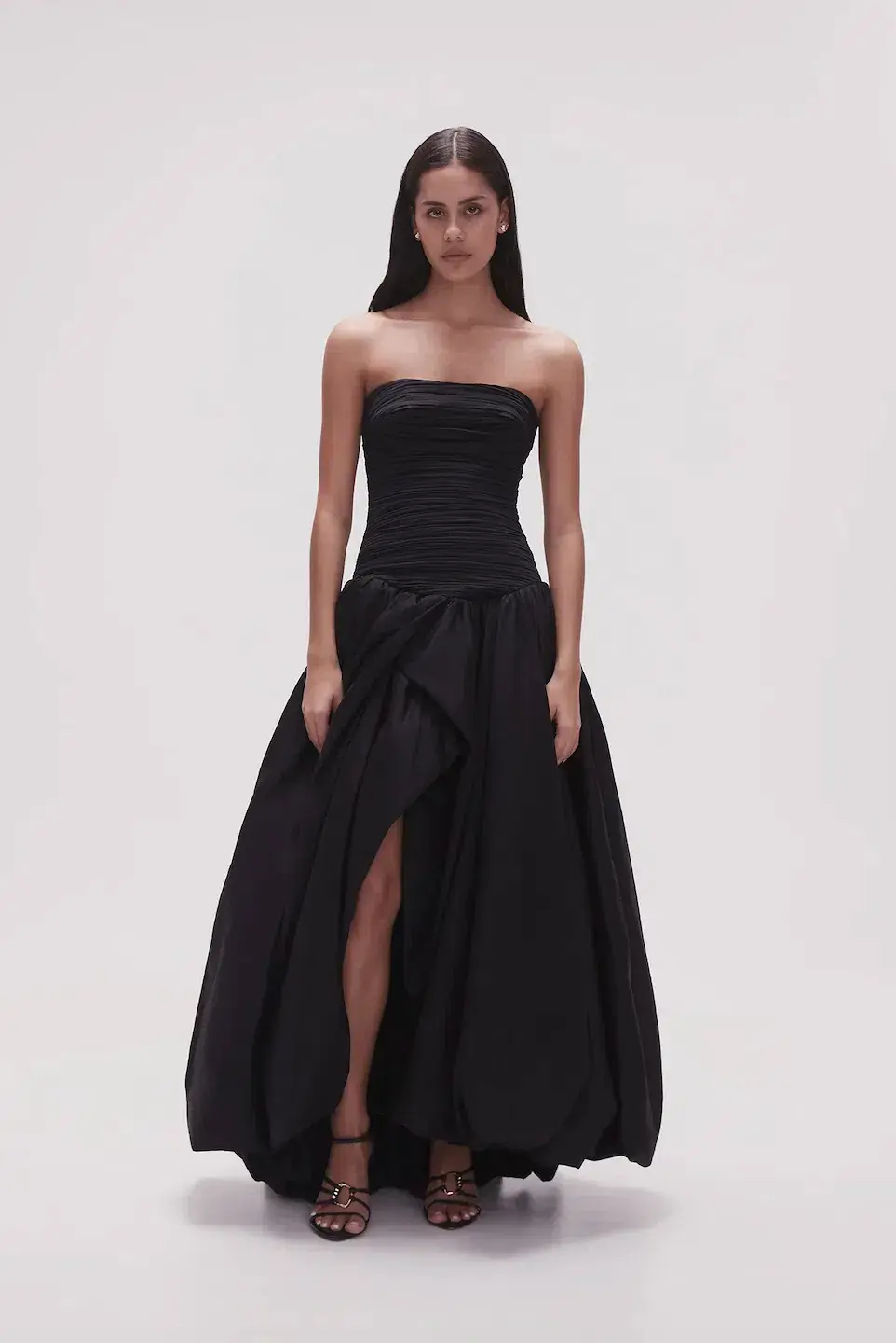Aje Violette Bubble Hem Maxi Dress Black Size 8 - Image 1