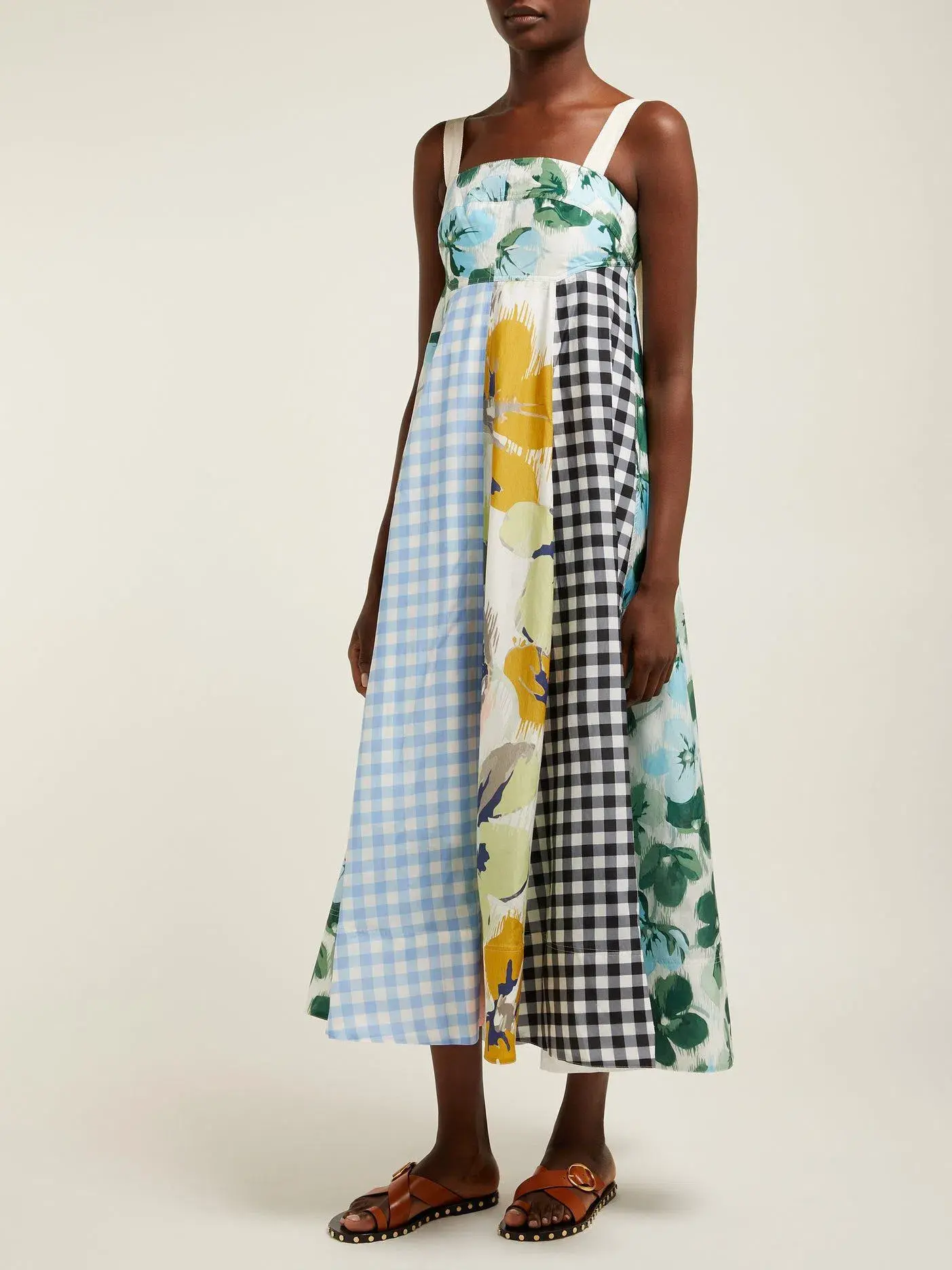 Lee Mathews Bridget Mixed Print Apron Dress In Multi Size 6 - Image 4