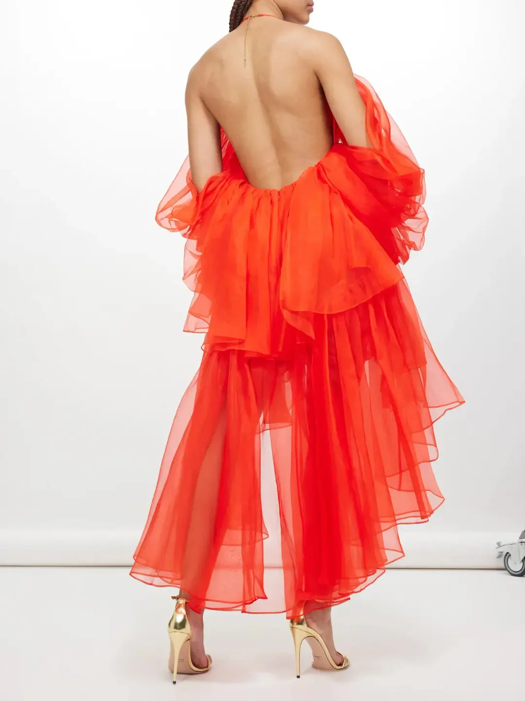 Zimmermann Natura Gathered Mini Dress Tomato Size 0 / AU 8 for rent on The Volte - main image