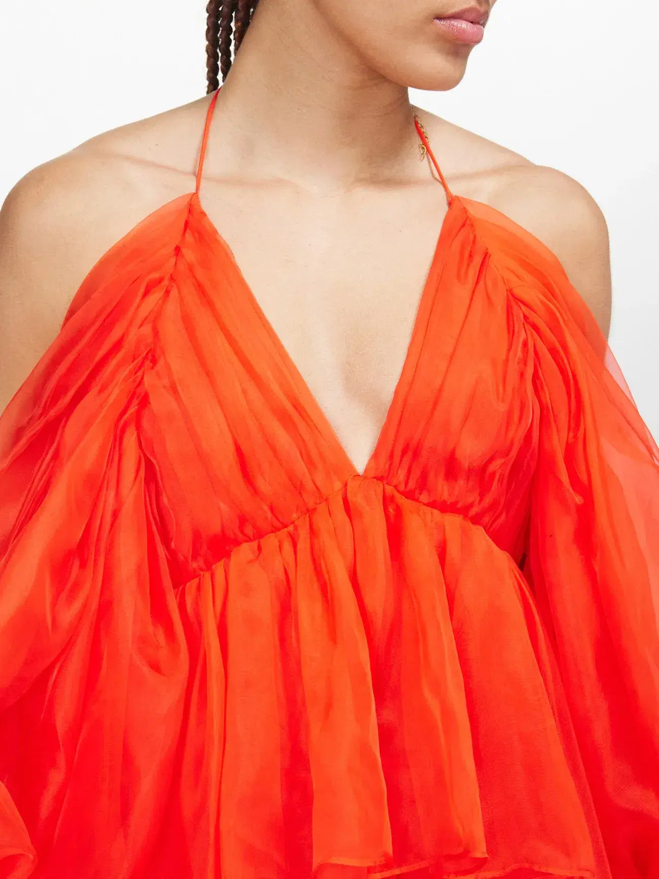Zimmermann Natura Gathered Mini Dress Tomato Size 0 / AU 8 - Image 2