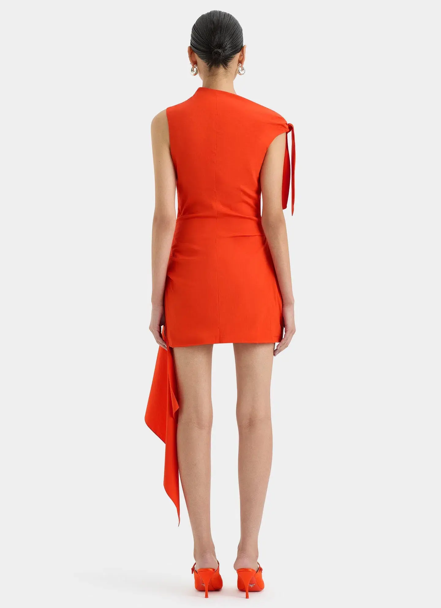 Sir the Label Dahlia Mini Dress Tangerine Size 8 - Image 3