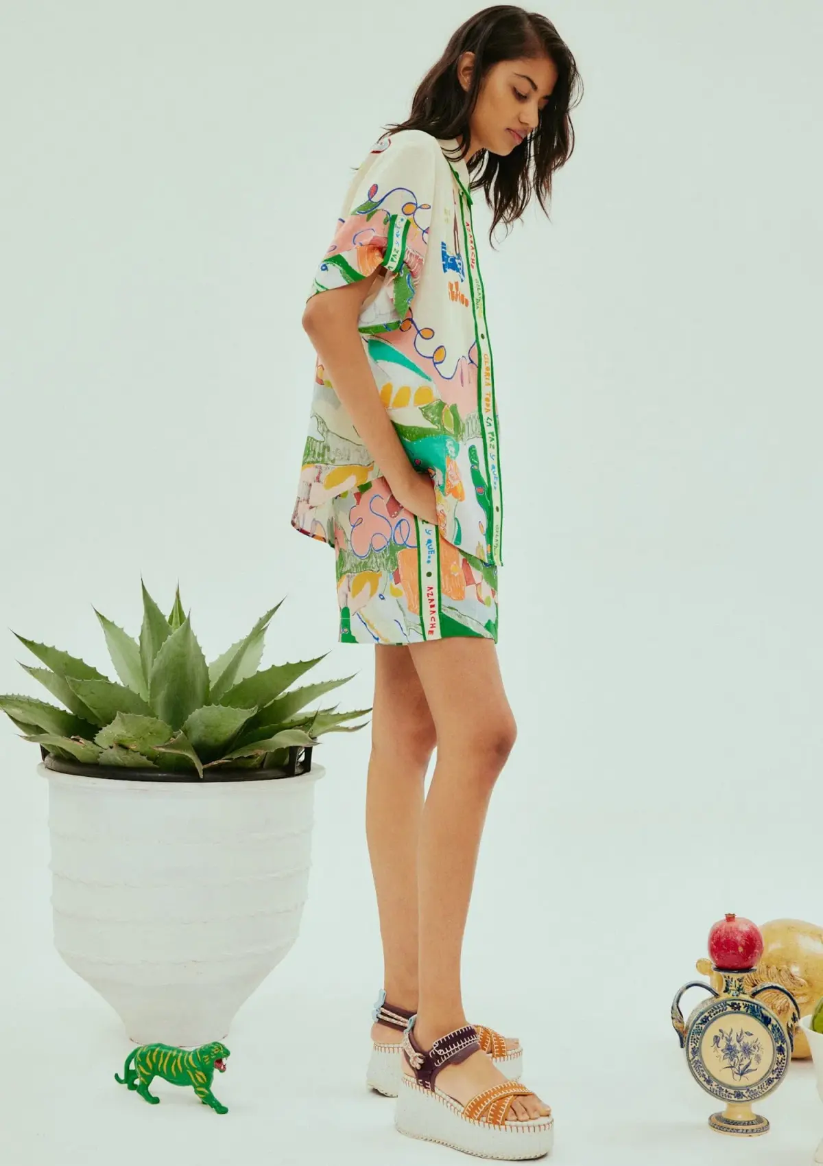 Alemais Nadia Shirt and Short Set Print Size 8 - Image 2