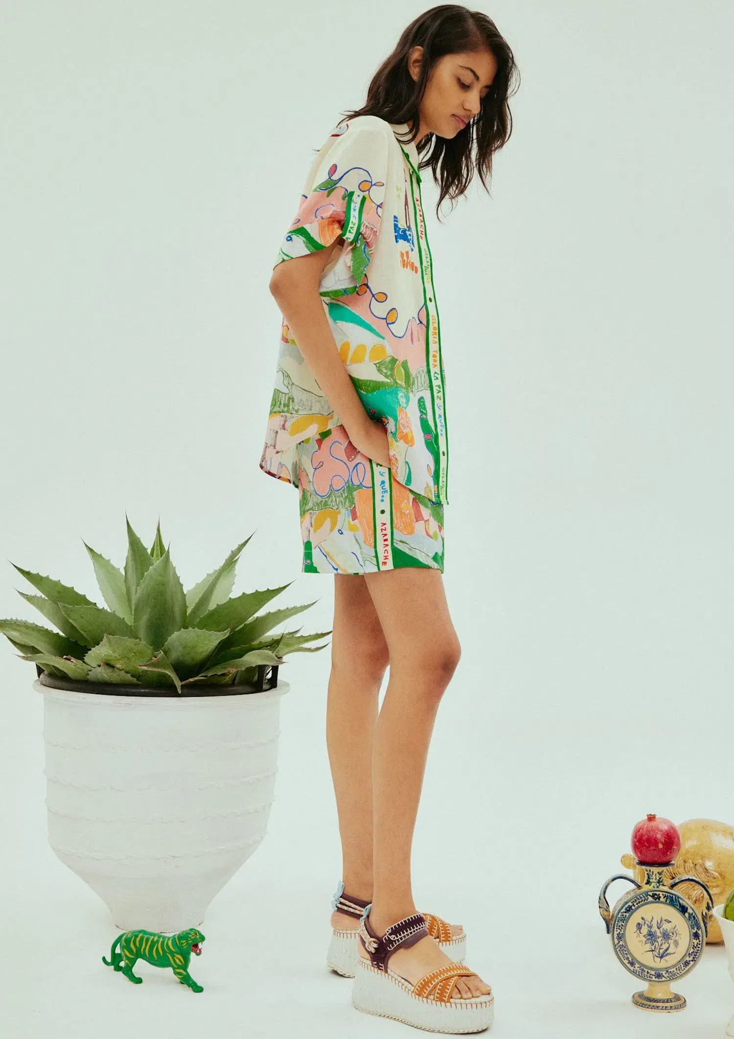Alemais Nadia Shirt and Short Set Print Size 8 - Image 2