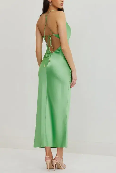 Lexi Dove Dress in Kiwi Green Size 10 - Image 3