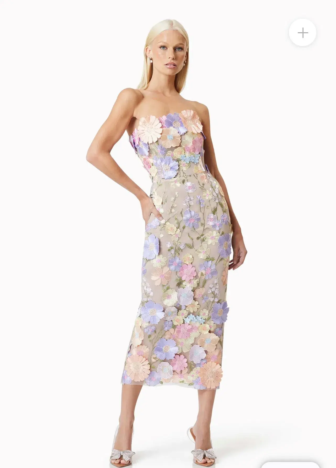Elliatt Helena Strapless Midi in Purple  - Image 2