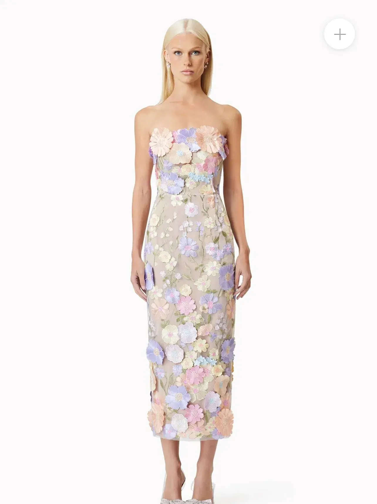 Elliatt Helena Strapless Midi in Purple  - Image 1