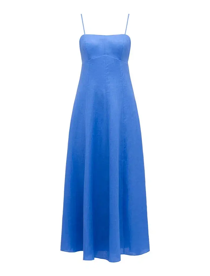 Forever New Kimberly Strapless Midi Dress in Blue  - Image 5