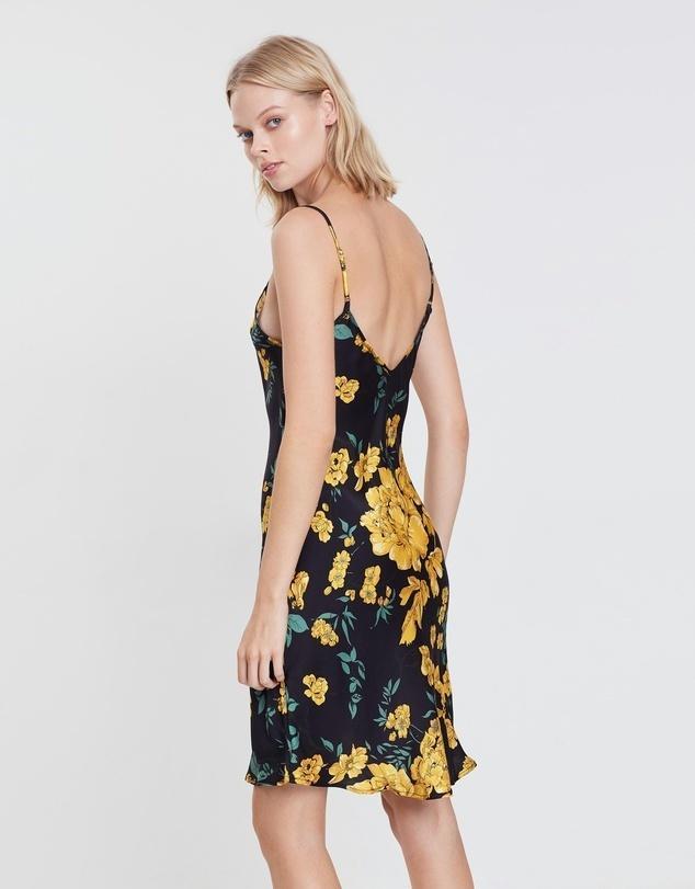 Silk Laundry 90's Silk Slip Dress Floral - Image 3