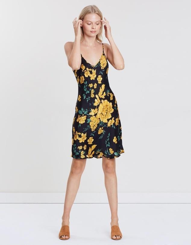 Silk Laundry 90's Silk Slip Dress Floral - Image 2