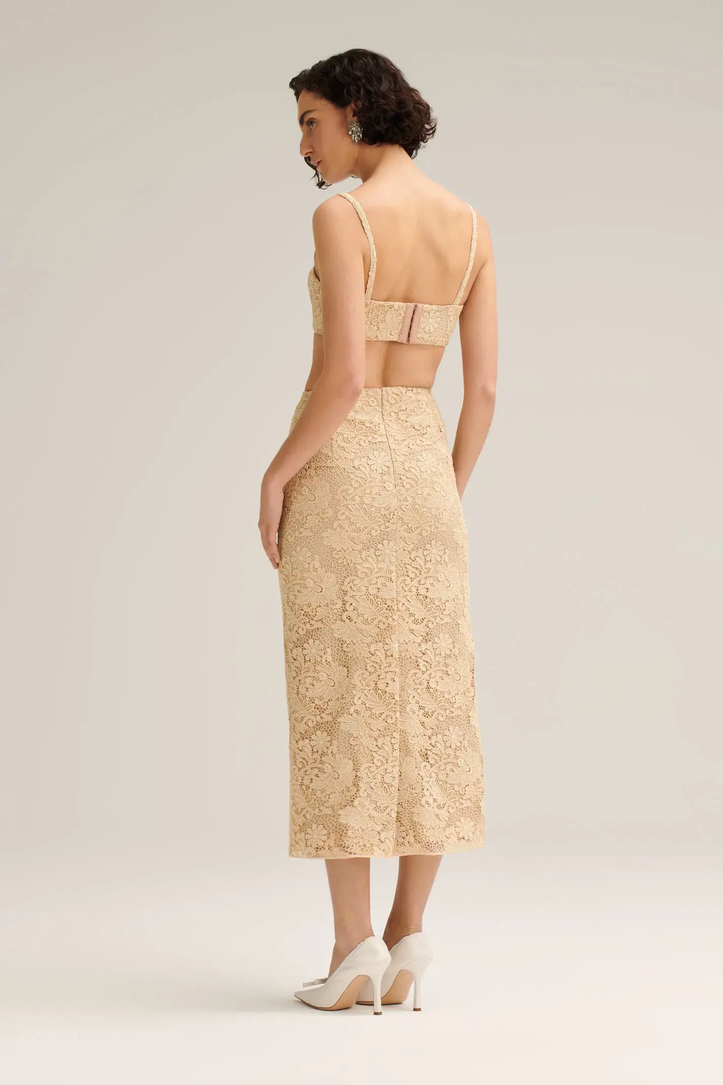 Scanlan Theodore Lace Bralette Size 10 & Shorts Size 10 & Loose Fit Jacket Size 6 Set Antique  - Image 5