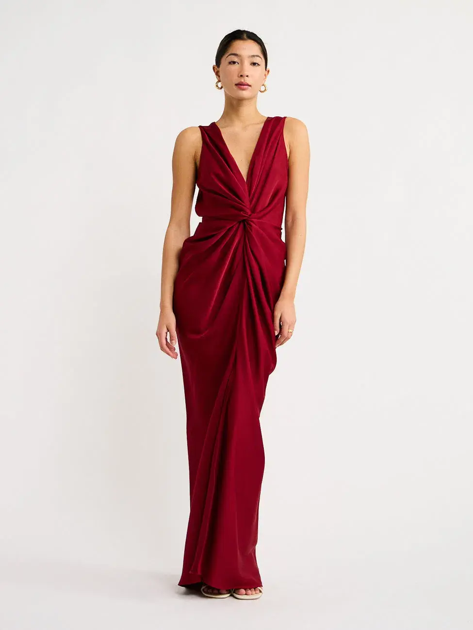 One Fell Swoop Gaia Dress Black Cherry Size 10 for rent on The Volte - main image
