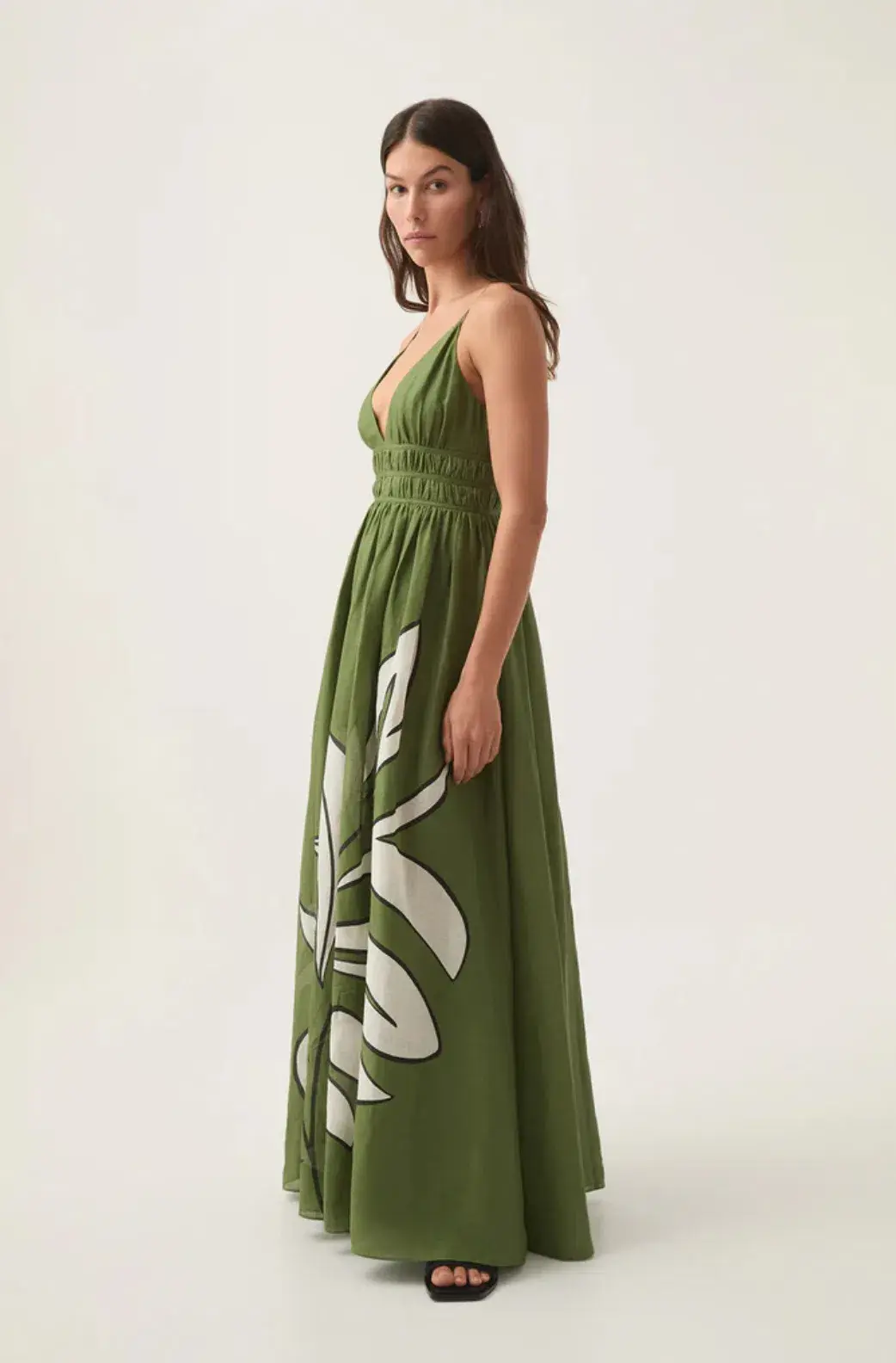 Aje Planetary Maxi Dress Abstract Fern Size 14 for rent on The Volte - main image