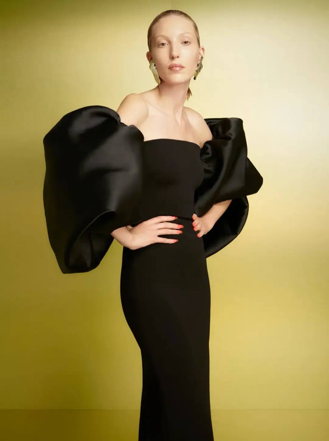 Solace London Pia Maxi Dress Gown Black Size 12 for rent on The Volte - main image