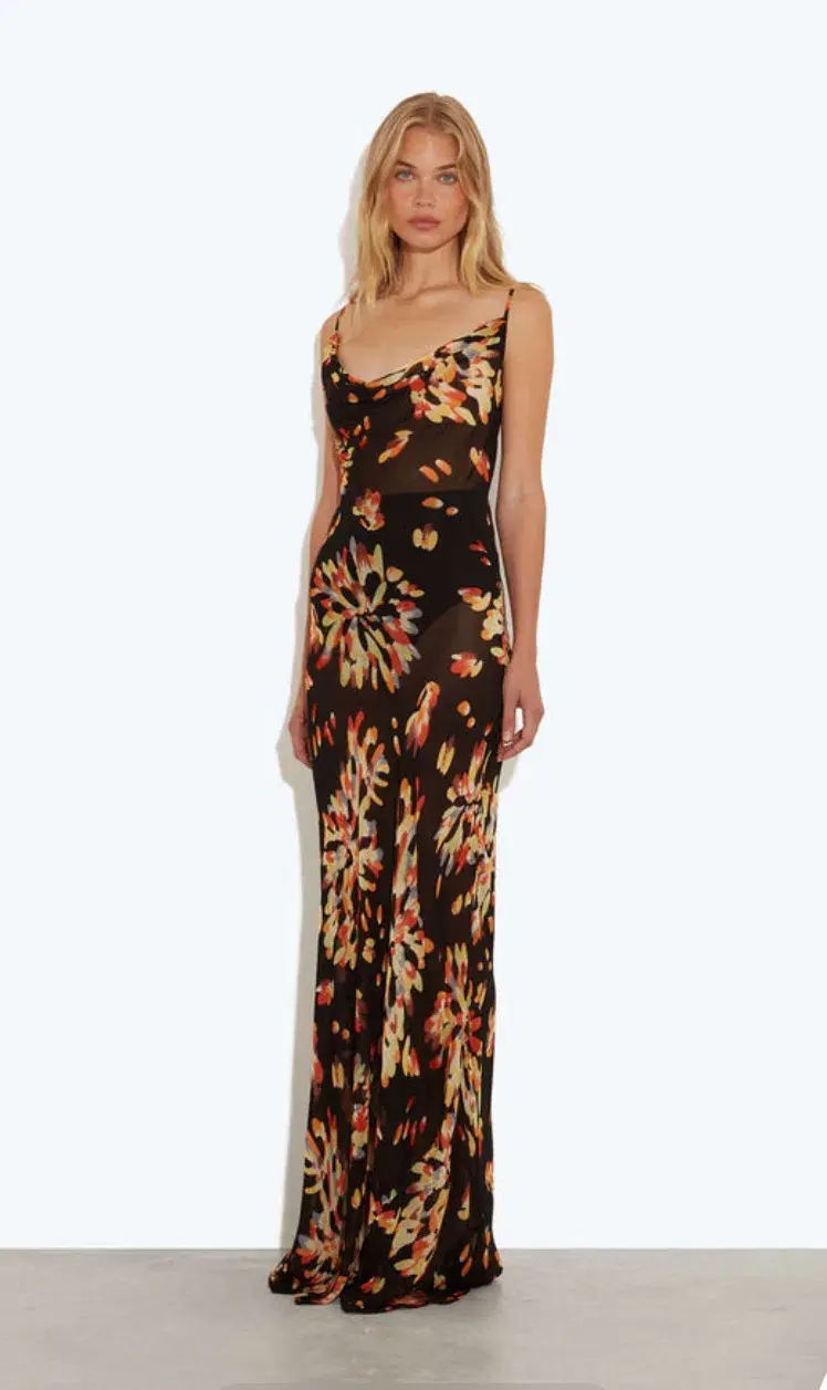 Rat & Boa Catarina Maxi Dress Black Floral Size S- AU 8-10  - Image 1