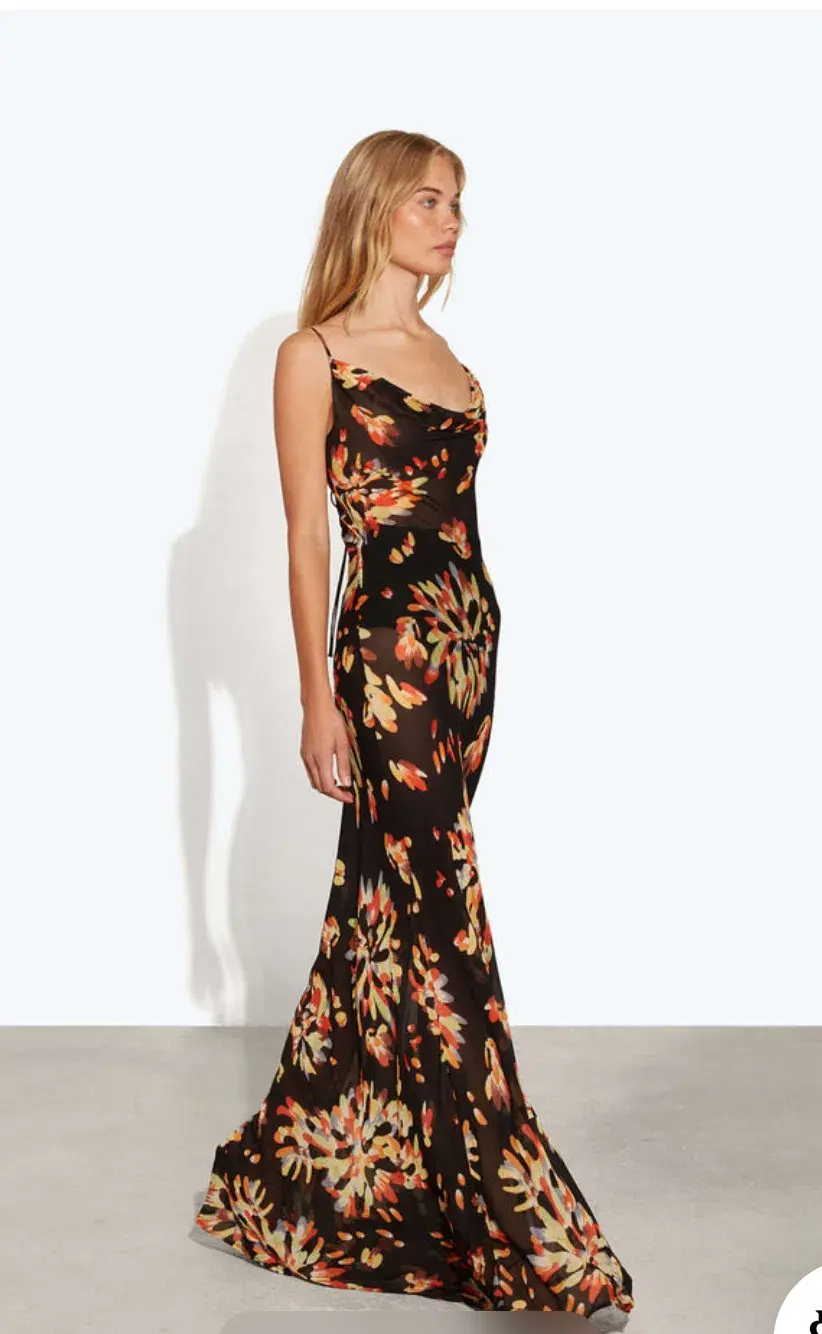 Rat & Boa Catarina Maxi Dress Black Floral Size S- AU 8-10  - Image 3