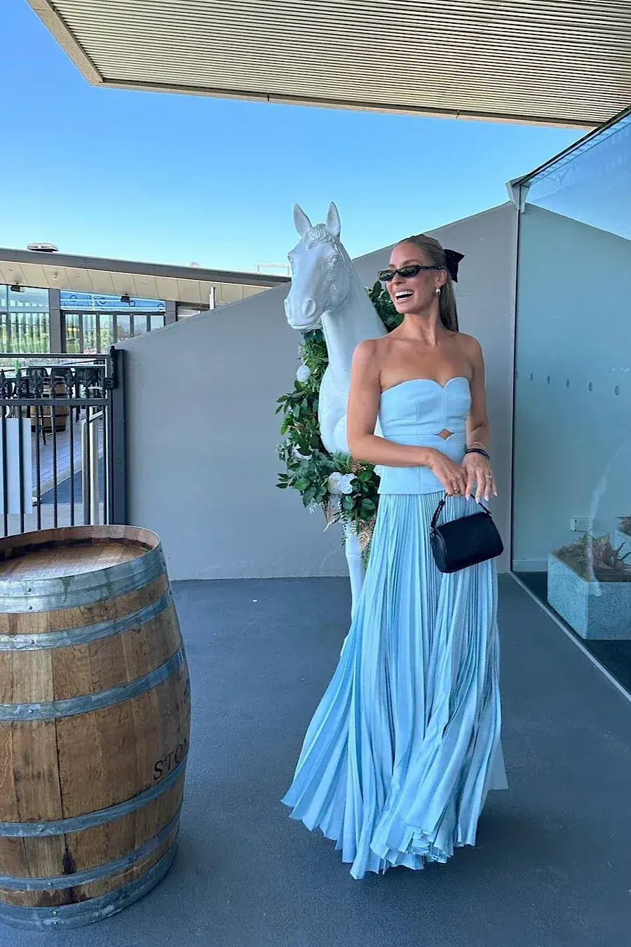 Acler Avonlea Midi Dress In Celeste Blue Size 6 - Image 4