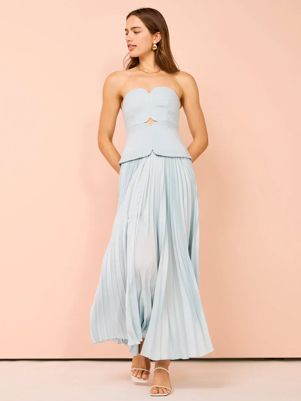 Acler Avonlea Midi Dress In Celeste Blue Size 6 - Image 1