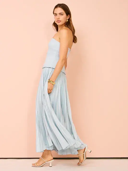 Acler Avonlea Midi Dress In Celeste Blue Size 6 - Image 2
