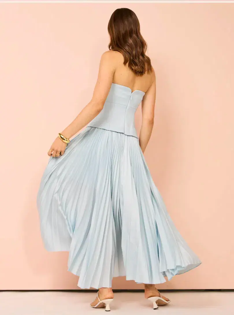 Acler Avonlea Midi Dress In Celeste Blue Size 6 - Image 3