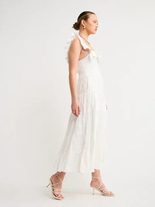 Palm Noosa Leon Midi Dress in White Size 6 - Image 2