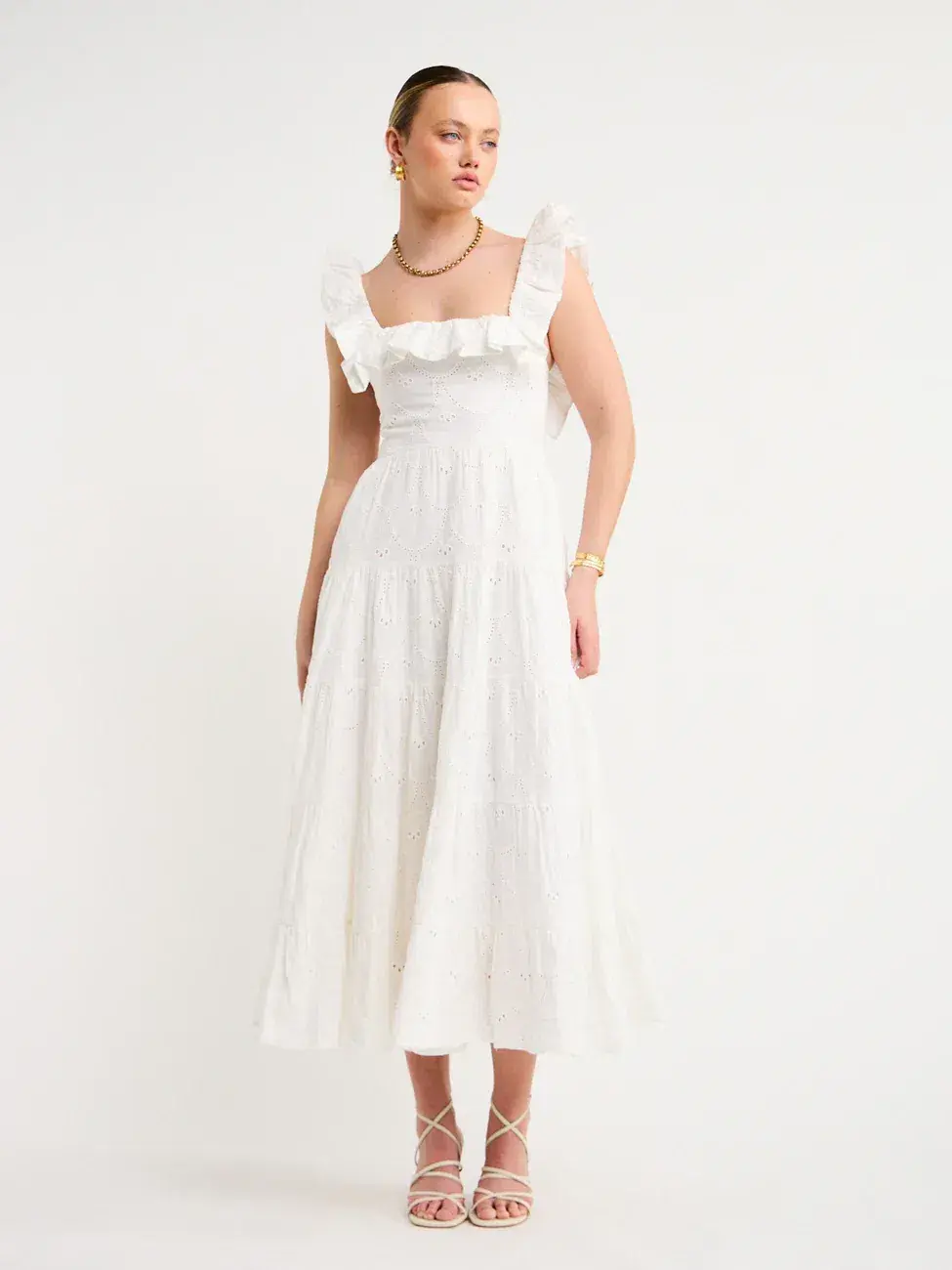 Palm Noosa Leon Midi Dress in White Size 6 - Image 1