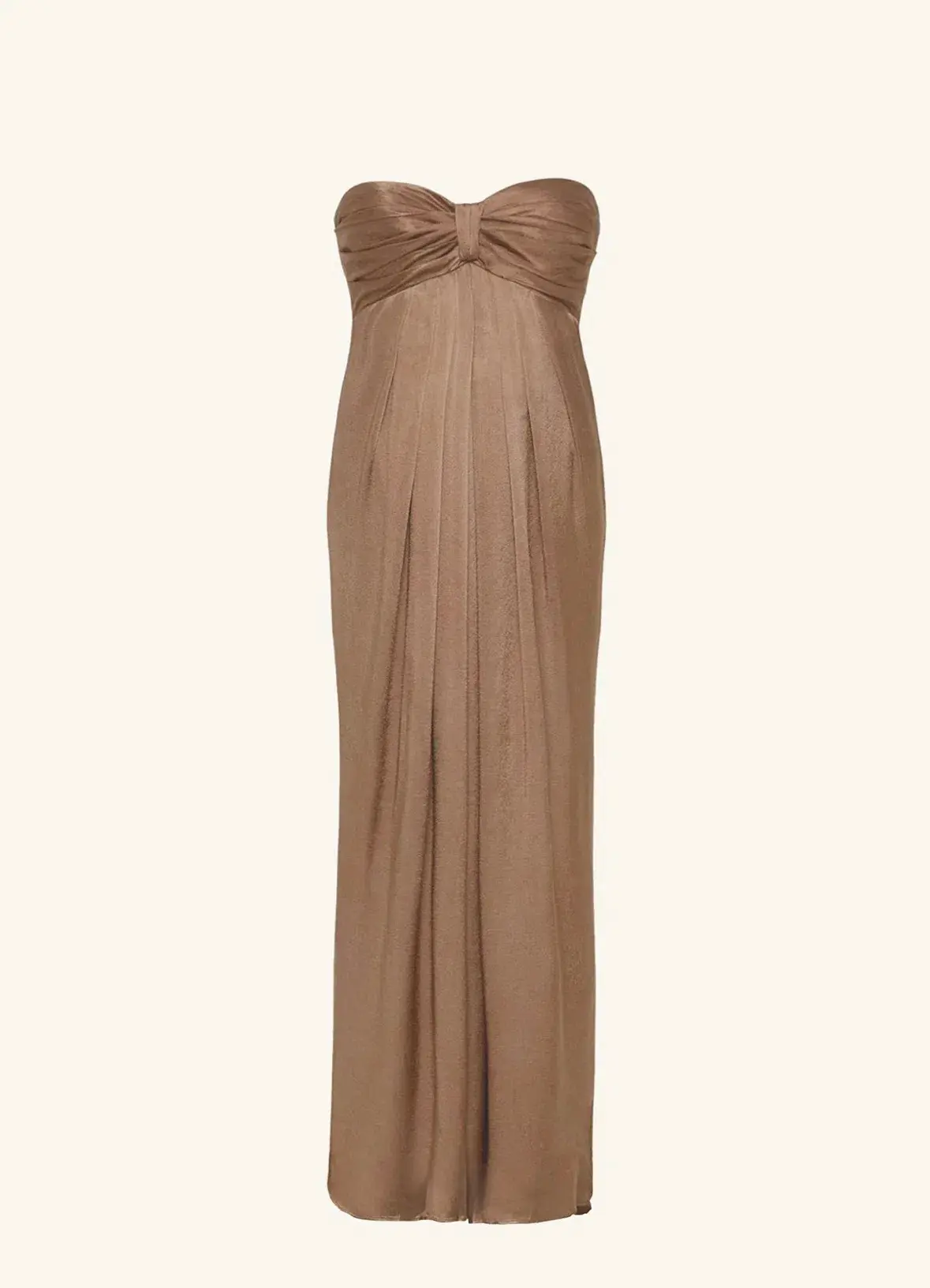 Shona Joy Milo Strapless Knot Midi Dress Cacao Size AU 14 - Image 5