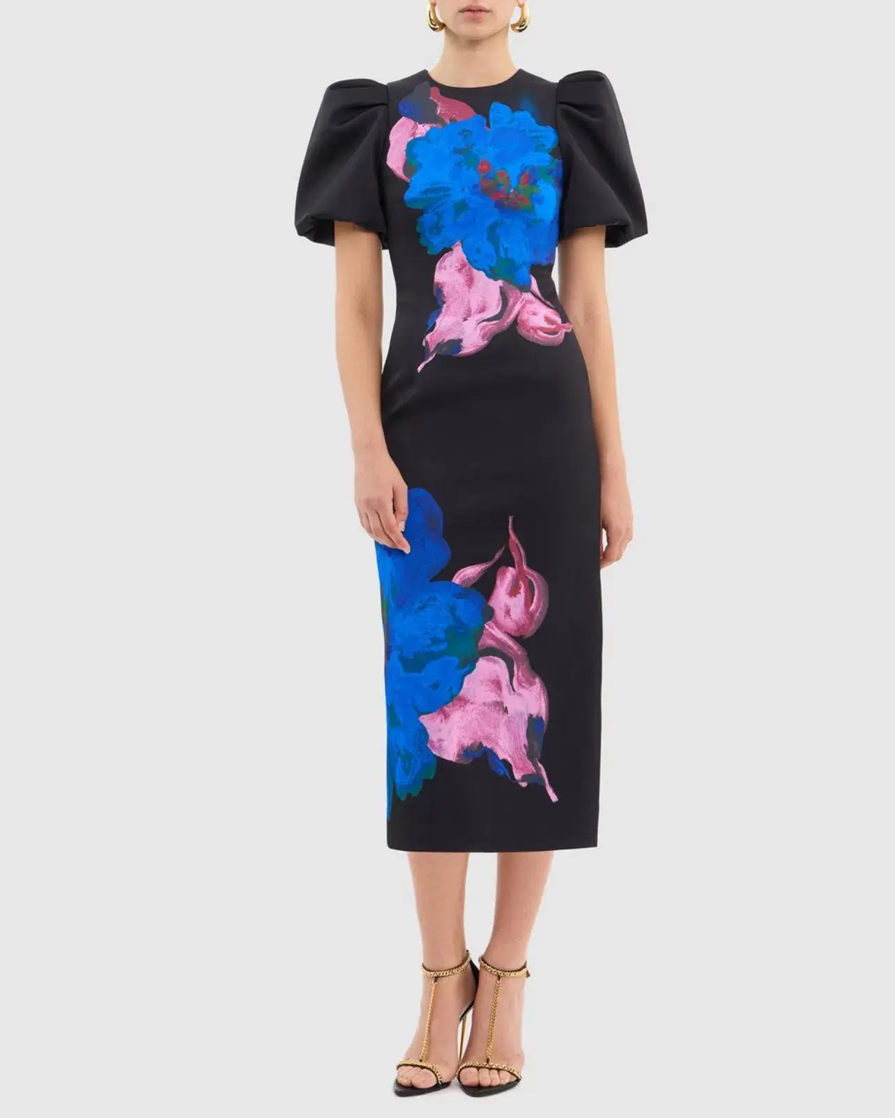 Rebecca Vallance Acid Bloom Midi Dress Floral Size 12 - Image 4