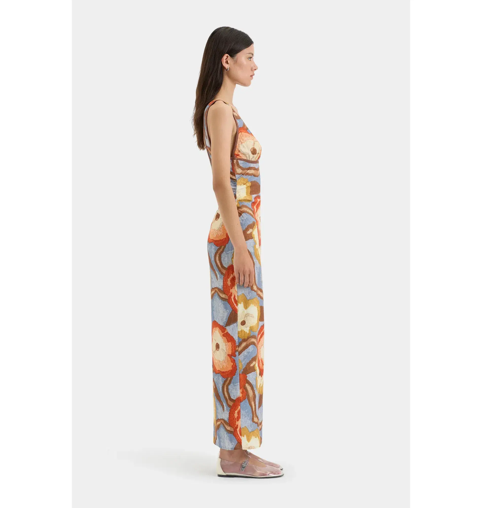 Sir The Label Avery V Neck Midi Dress in Camellia Print Size 4 / AU 14 - Image 2
