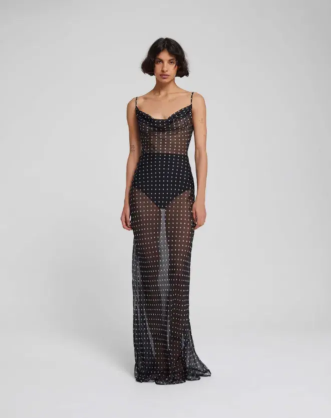 Rat & Boa Gisele Dress Black Polka Dots Size XXS / AU 4 - Image 1