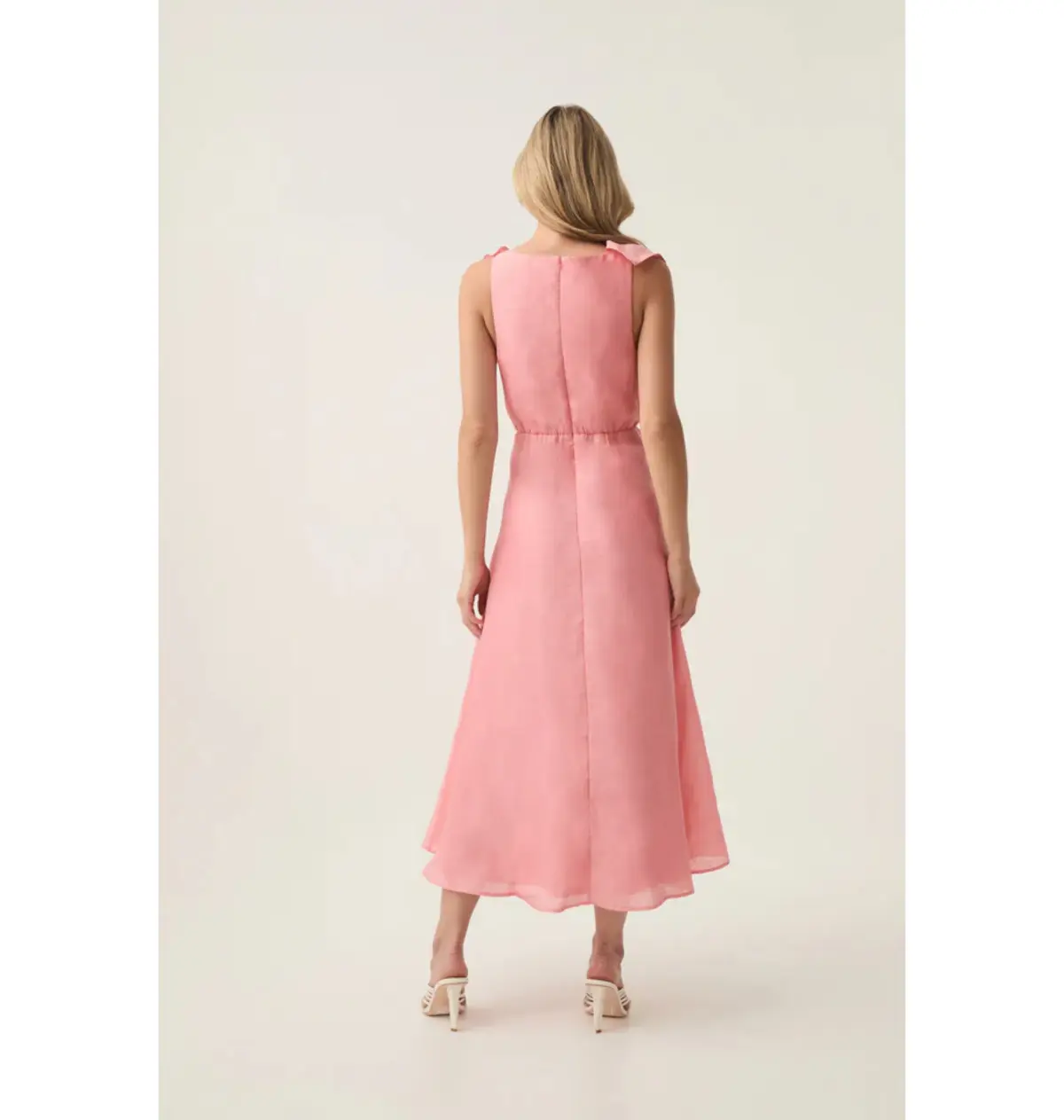 Aje Genesis Midi Dress Washed Coral Size AU 10 - Image 3
