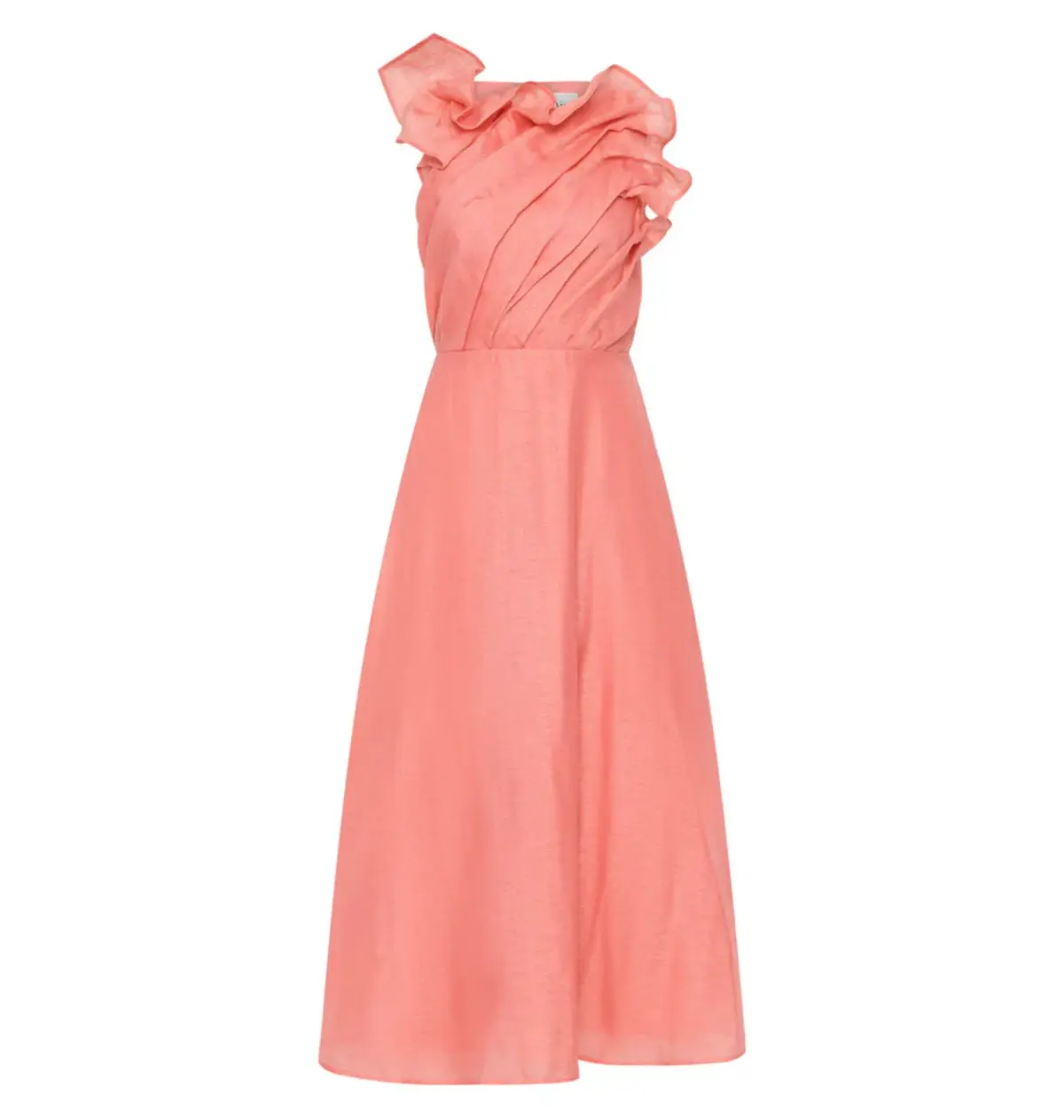 Aje Genesis Midi Dress Washed Coral Size AU 10 - Image 4